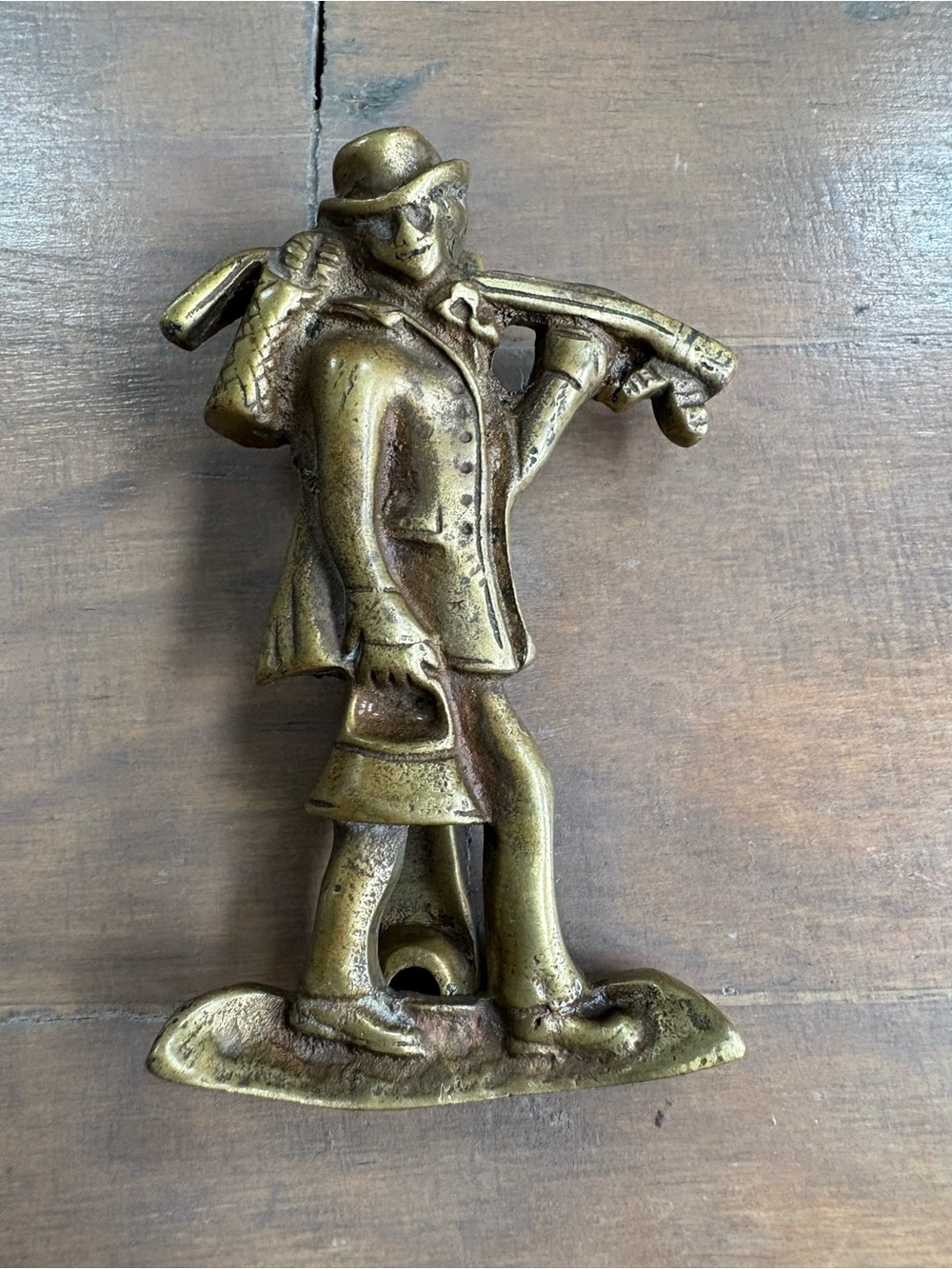 Antique Brass "Dicky Dickinson" Door Knocker